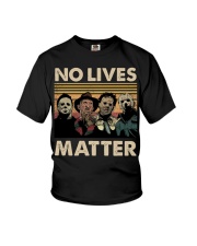 Horror Halloween Characters No Lives Matter Retro Youth T-Shirt tile