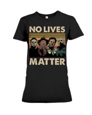 Horror Halloween Characters No Lives Matter Retro Premium Fit Ladies Tee tile