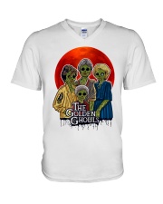 The Golden Ghouls Blood Moon V-Neck T-Shirt tile