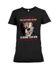 Some Days You Just Have To Put On The Mask Premium Fit Ladies Tee tile
