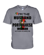 HUSBAND - PORTUGUESE V-Neck T-Shirt thumbnail