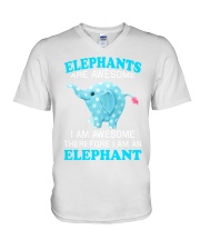 elephant V-Neck T-Shirt thumbnail