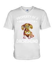 dachshund V-Neck T-Shirt thumbnail