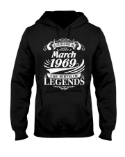 LIFE BEGINS IN MARCH 1969 Hooded Sweatshirt thumbnail