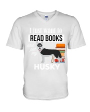 husky V-Neck T-Shirt tile