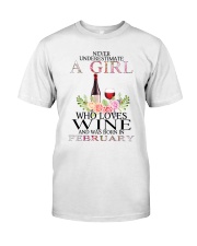 febuary who loves wine Classic T-Shirt thumbnail