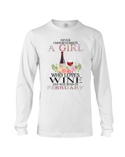febuary who loves wine Long Sleeve Tee thumbnail