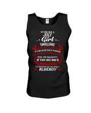 july girl smilling Unisex Tank thumbnail