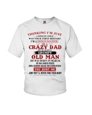 crazy dad born in march Youth T-Shirt thumbnail