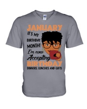 january accepting V-Neck T-Shirt thumbnail