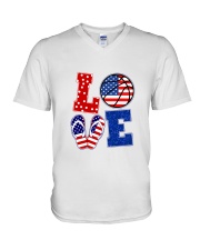 basketball love V-Neck T-Shirt thumbnail