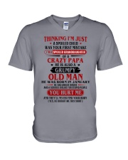 crazy papa born in january V-Neck T-Shirt thumbnail