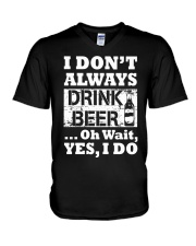 drink beer V-Neck T-Shirt thumbnail