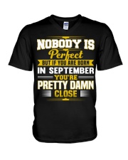 september nobody is perfect V-Neck T-Shirt thumbnail
