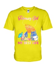 february girl V-Neck T-Shirt thumbnail