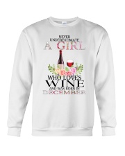 december who loves wine Crewneck Sweatshirt thumbnail