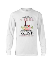 december who loves wine Long Sleeve Tee thumbnail