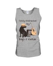 easilly distracted dogs and guitar Unisex Tank thumbnail