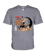 crazy dog V-Neck T-Shirt thumbnail