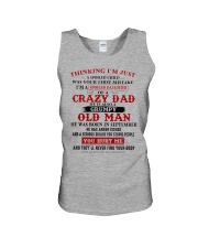 crazy dad born in september Unisex Tank thumbnail