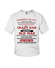 crazy dad born in september Youth T-Shirt thumbnail