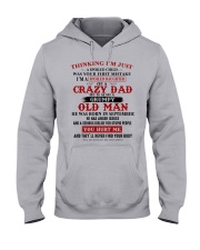 crazy dad born in september Hooded Sweatshirt thumbnail