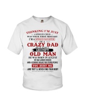 crazy dad born in august Youth T-Shirt thumbnail