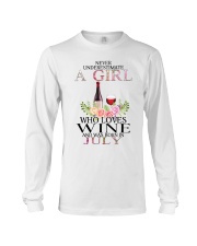 july who loves wine Long Sleeve Tee thumbnail