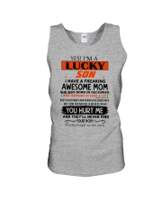 i have a freaking awsome mom december Unisex Tank thumbnail