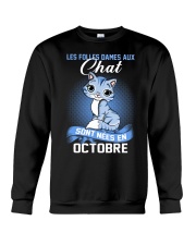 chat octobre Crewneck Sweatshirt thumbnail