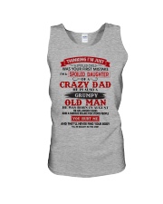 crazy dad august Unisex Tank thumbnail