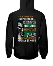 mes cicatrices racontent une histoire septembre Hooded Sweatshirt back