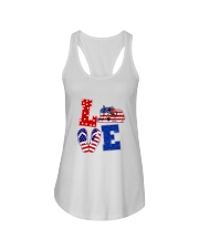 trucker love Ladies Flowy Tank thumbnail