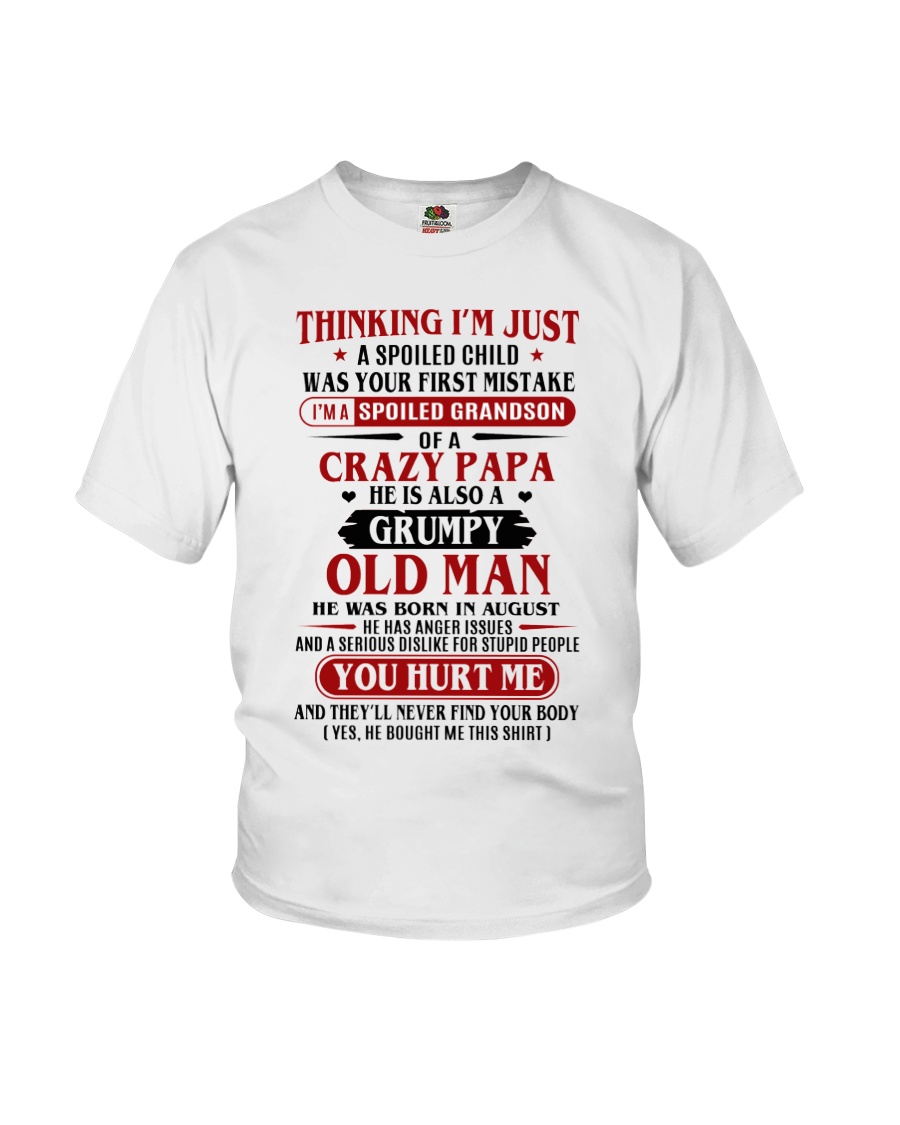 crazy dad born in agust Youth T-Shirt