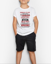 crazy dad born in agust Youth T-Shirt lifestyle-youth-tshirt-front-1
