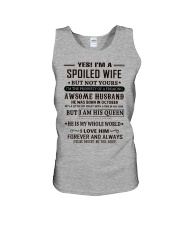spoiled wife october Unisex Tank thumbnail
