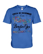 diciembre tatuajes V-Neck T-Shirt thumbnail