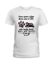dogs and sloths it was me Ladies T-Shirt front