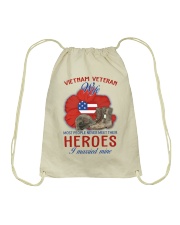 Hero Vietnam Veteran's Wife Drawstring Bag thumbnail