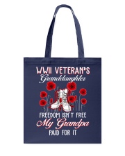 WWII Veteran Granddaughter Tote Bag thumbnail