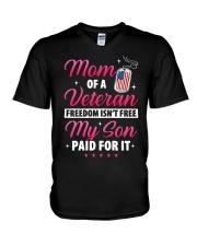 Veteran Mom-Paid For it V-Neck T-Shirt thumbnail