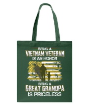 Being A Vietnam Veteran Great Grandpa Is Priceless Tote Bag thumbnail