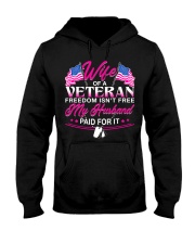 Wife Of A Veteran Hooded Sweatshirt thumbnail
