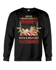 Grandpa With Military Background Crewneck Sweatshirt thumbnail
