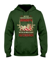 Grandpa With Military Background Hooded Sweatshirt thumbnail