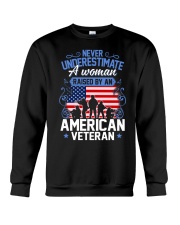 A Woman Raised By An American Veteran Crewneck Sweatshirt thumbnail
