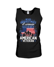 A Woman Raised By An American Veteran Unisex Tank thumbnail