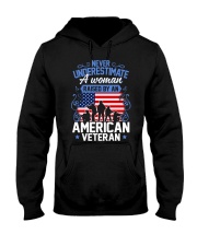 A Woman Raised By An American Veteran Hooded Sweatshirt thumbnail