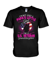 Papa-Granddaughter V-Neck T-Shirt thumbnail