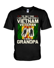 Vietnam Veteran Being A Grandpa V-Neck T-Shirt thumbnail